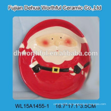 Keramik-Weihnachtsteller für Kinder mit Weihnachtsmann-Design